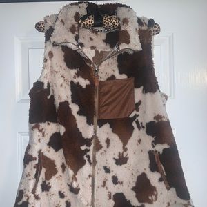 Cow Print Vest